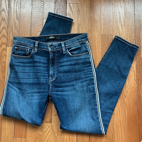 HUDSON Side Stripe Skinny Blue Jean - Picture 6 of 12